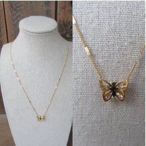 18 inch Gold Chain Butterfly Necklace